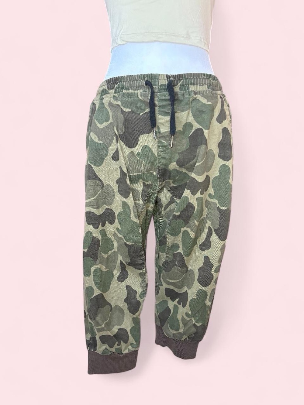 Camo Jogger/Capris Pants - Green Camouflage